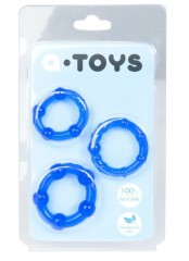 Набор из 3 синих эрекционных колец A-toys